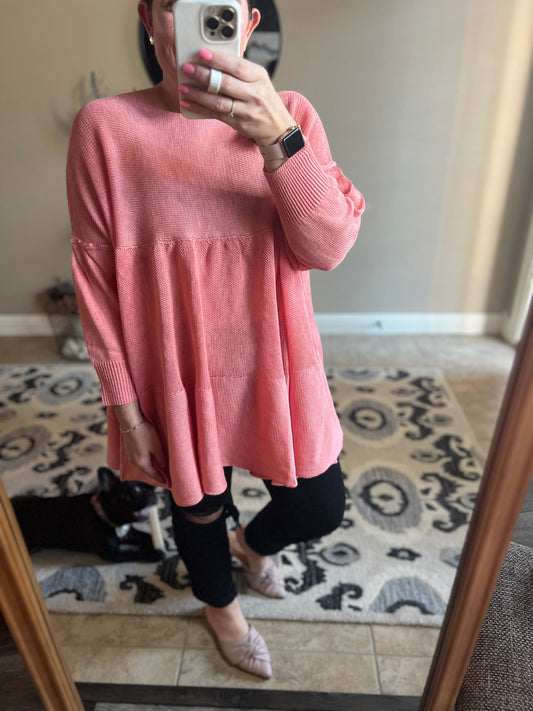 Pretty in Pink- Flowy Top